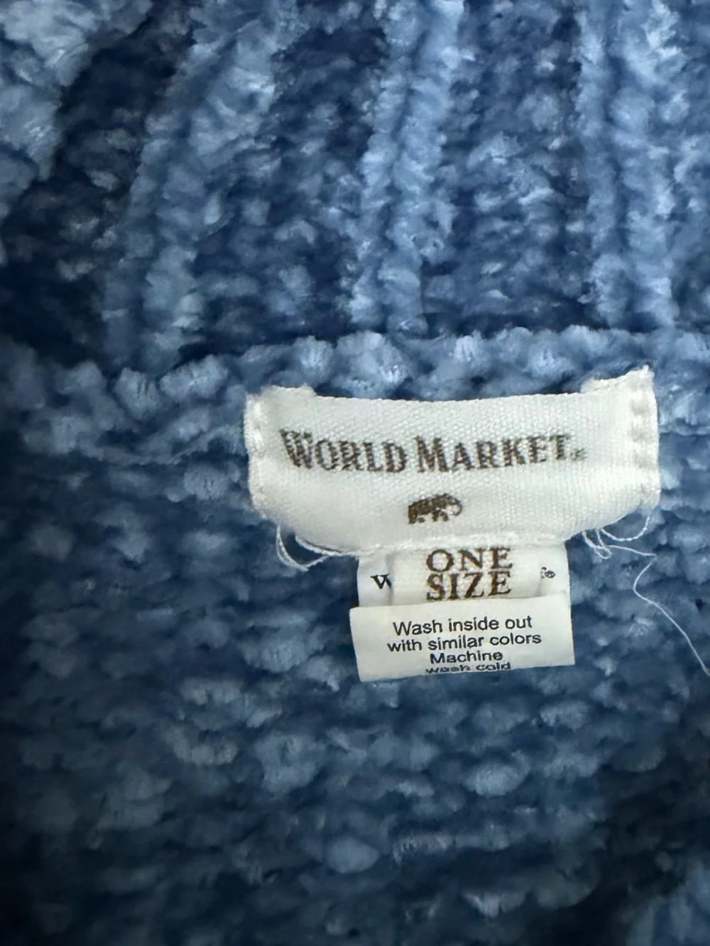 Cozy Blue Chenille Crewneck Sweater - OSFM
